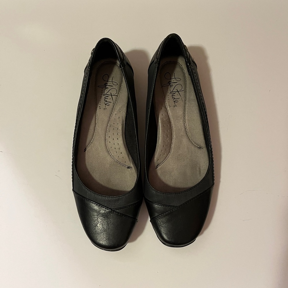 Life Stride Black Ballet Flats SZ 6.5